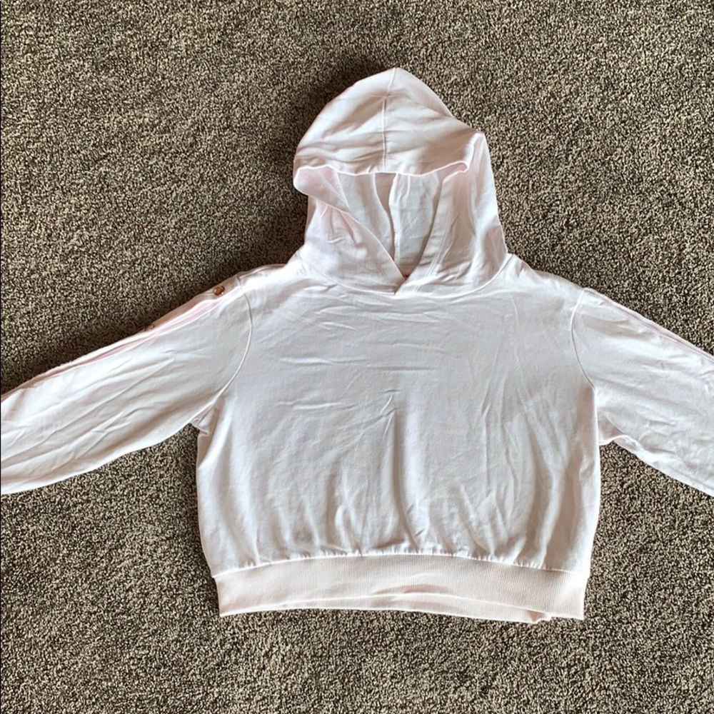 Light pink crop hoodie